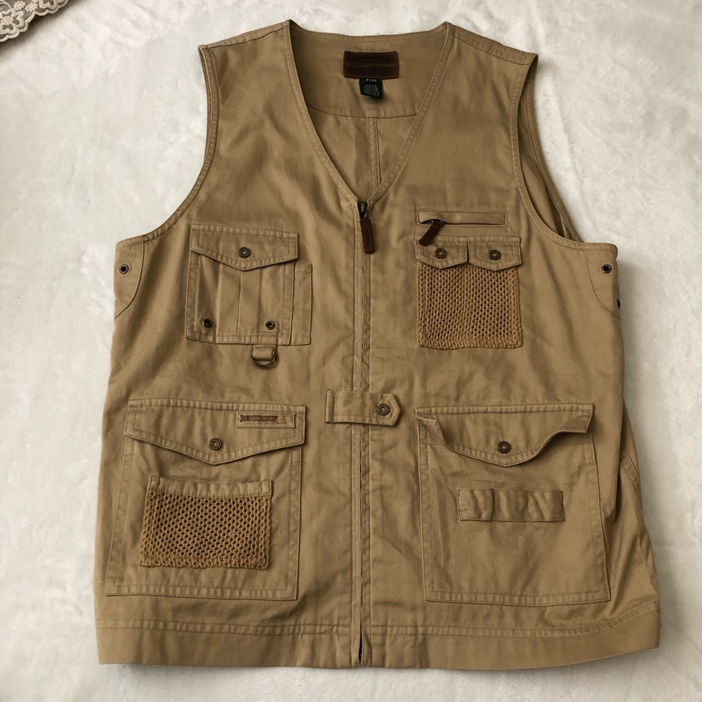 NWOT Fishing Style Khaki Vest | Ralph Lauren
